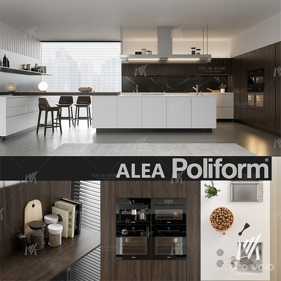 Kitchen Poliform Varenna Alea 4 (vray GGX, corona PBR)